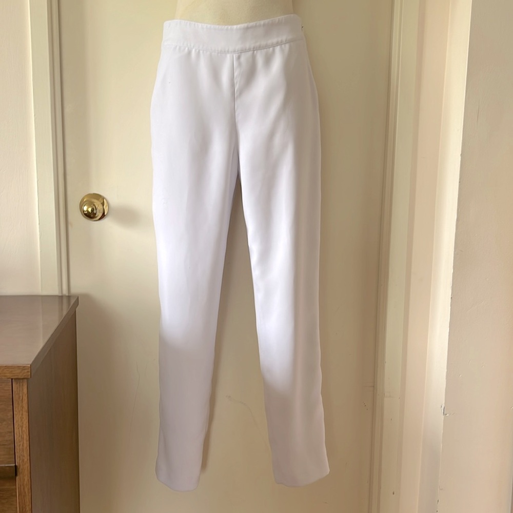 💕Marciano Optic White Straight Leg High WaistTrousers 6 EUC
